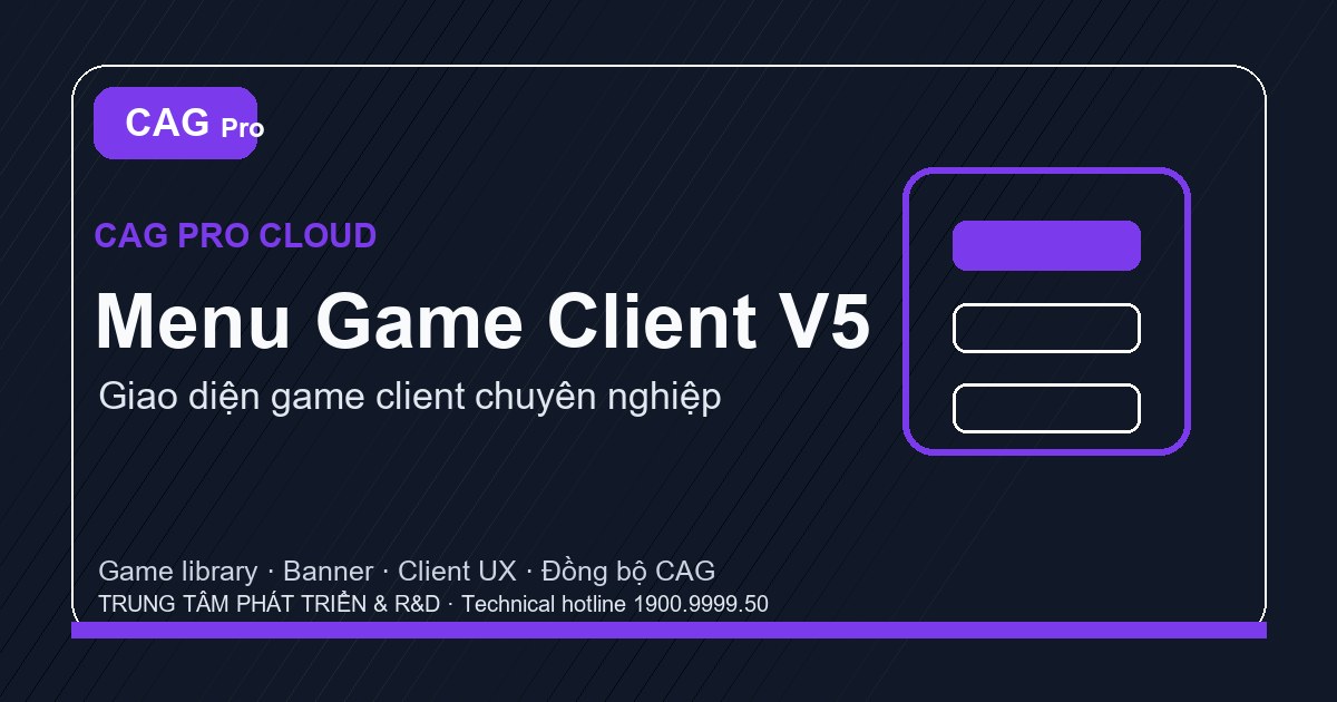 Ảnh nhận diện CAG PRO® Menu Game